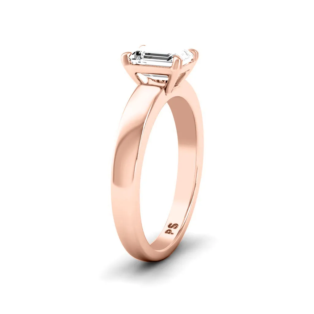 0.50-3.00 CT Emerald Cut Lab Grown Diamonds - Solitaire Ring