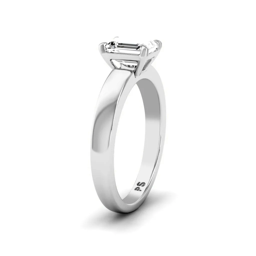 0.50-3.00 CT Emerald Cut Lab Grown Diamonds - Solitaire Ring