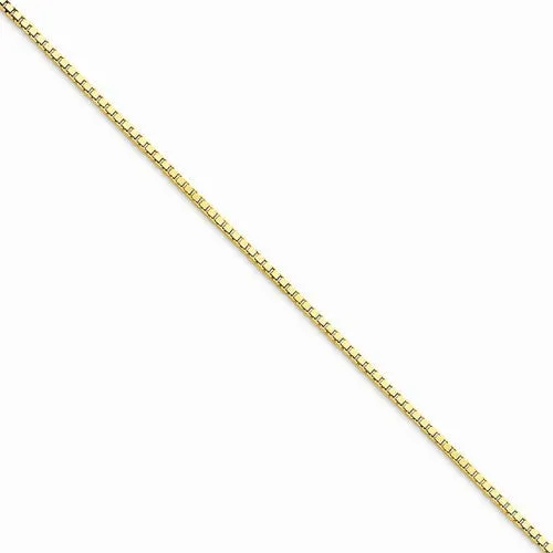 10K Yellow Gold Box Chain Anklet