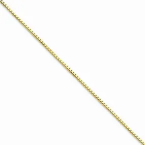 10K Yellow Gold Box Chain Anklet