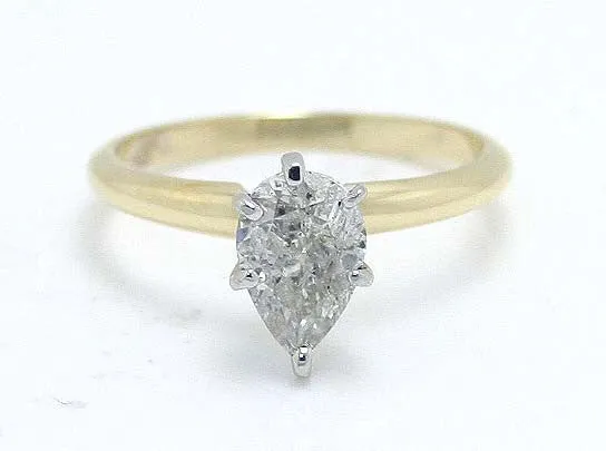 1.26ct Pear Shaped Diamond Solitaire Ring