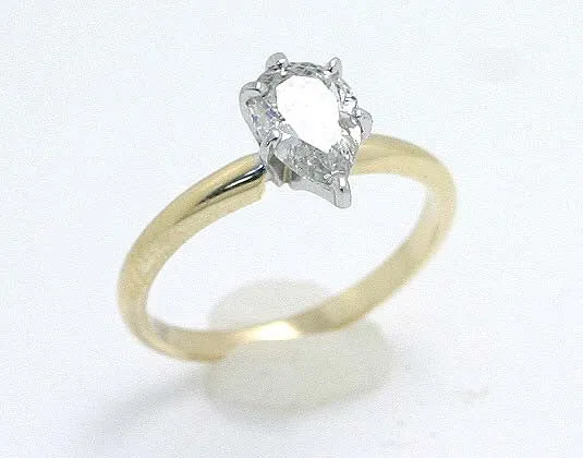 1.26ct Pear Shaped Diamond Solitaire Ring