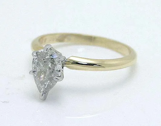 1.26ct Pear Shaped Diamond Solitaire Ring