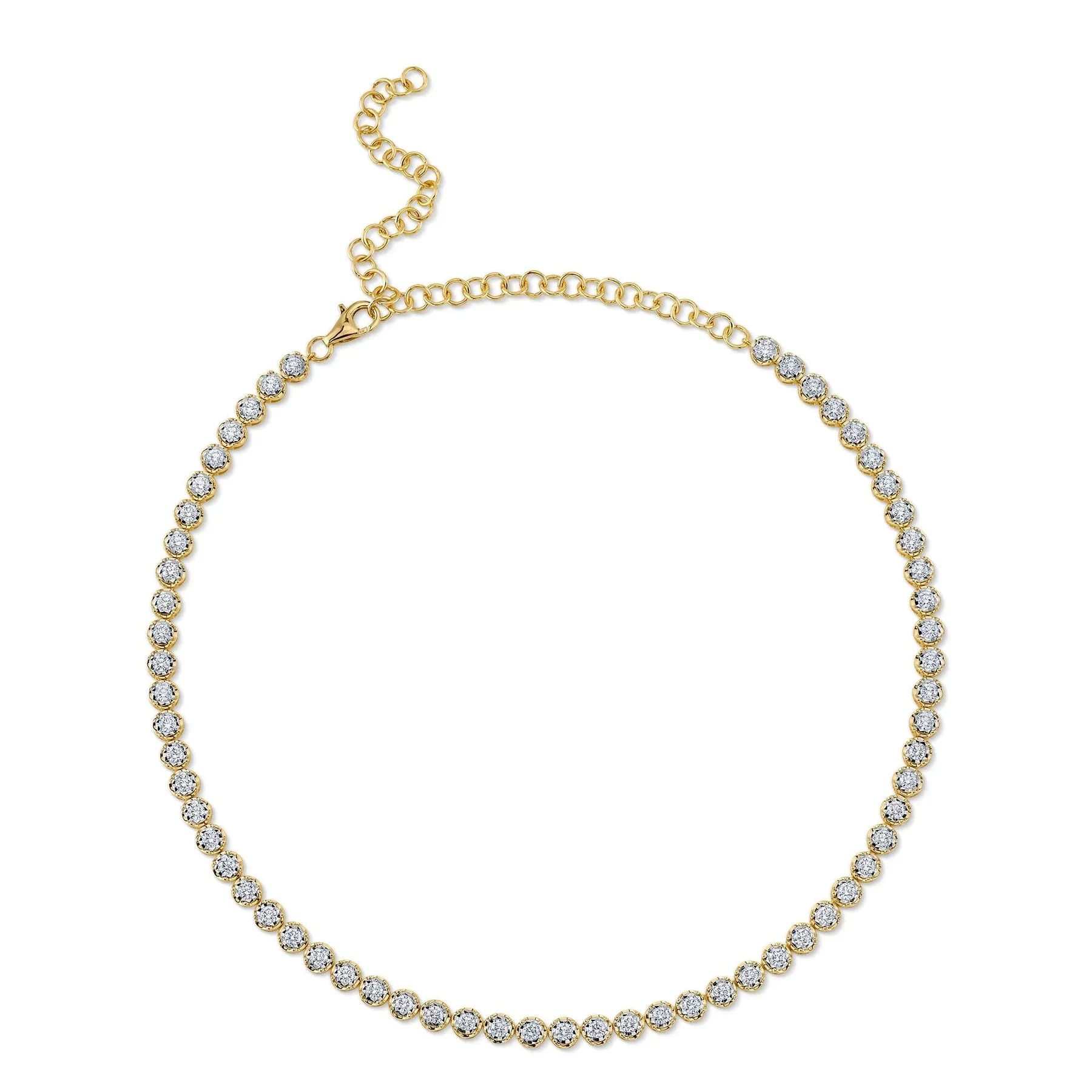 14K GOLD DIAMOND ANNALEIGH TENNIS NECKLACE