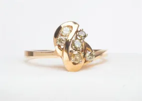 14K Yellow Diamond Cluster Ring (Consignment)