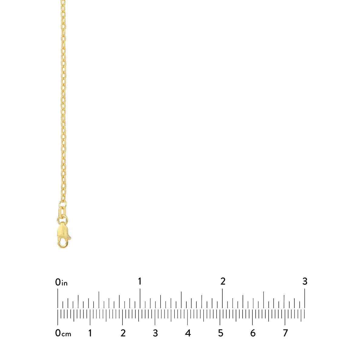 14K Yellow Gold 1.8mm Designer Rolo Chain Textured Anklet with Lobster Lock, 10 Inches