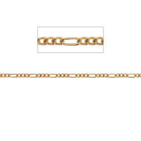 14kt GF 2.7mm Figaro Chain