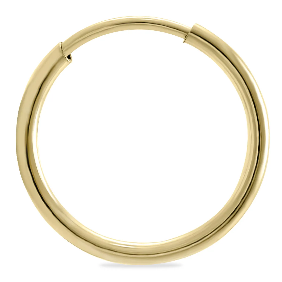 14Mm Endless 14K  Filled Thin Hoop Earrings