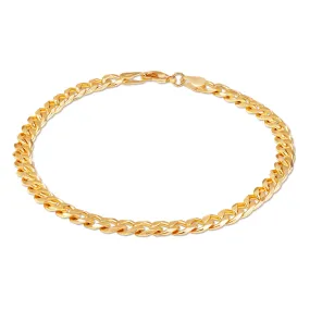 18K Gold Plated Curb Link Anklet