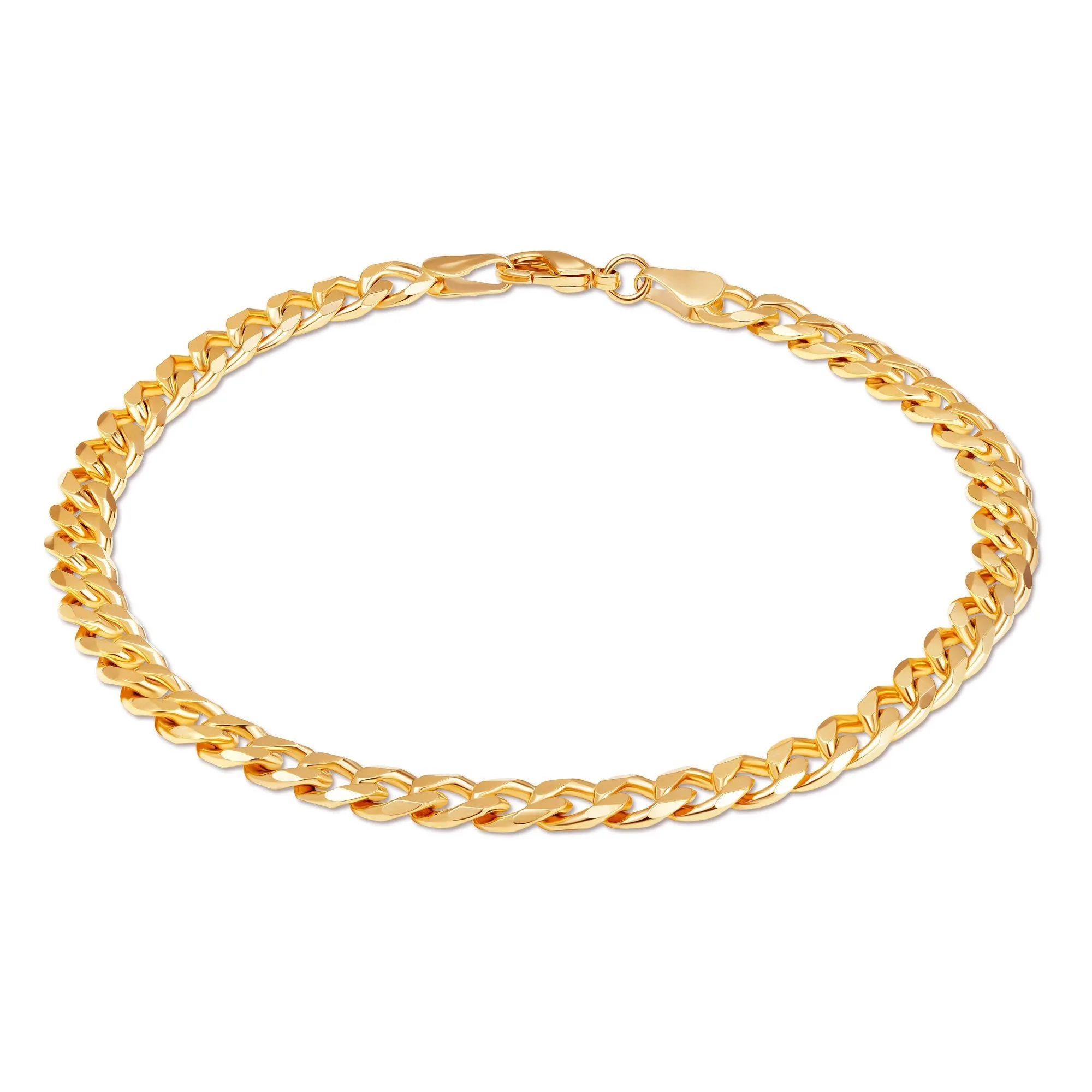 18K Gold Plated Curb Link Anklet