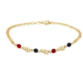 18K Gold Plated Elephant Anklet for Woman