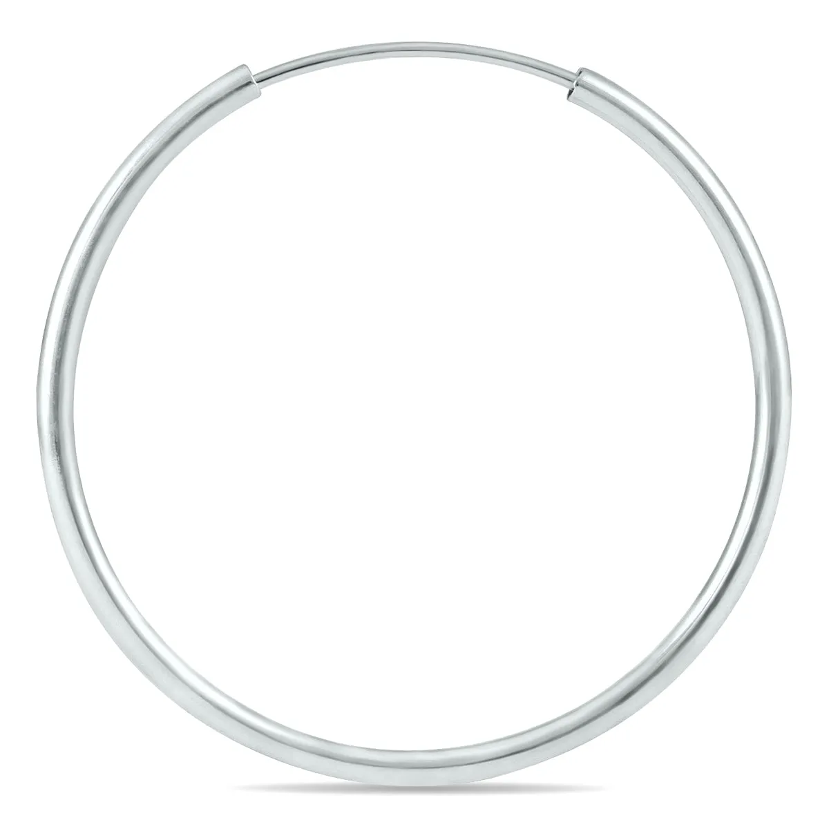 25Mm Endless Hoop Earring In 14K White Gold