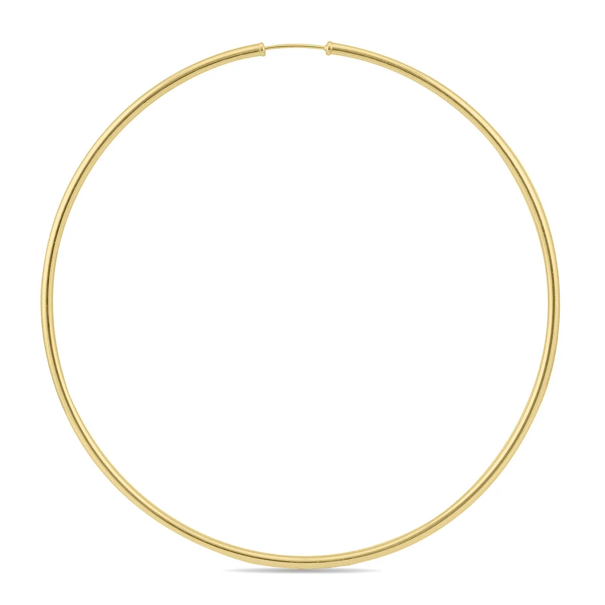 70Mm Endless Hoop Earrings 14K Yellow Gold