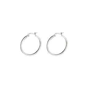 925 Silver Circle Huggie Earring