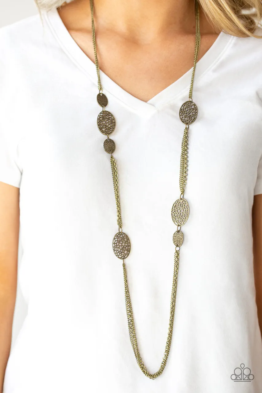 A Force of Nature Brass Paparazzi Necklace