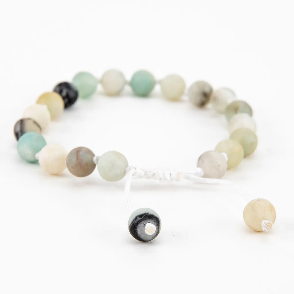 Adjustable Matte Amazonite Bracelet