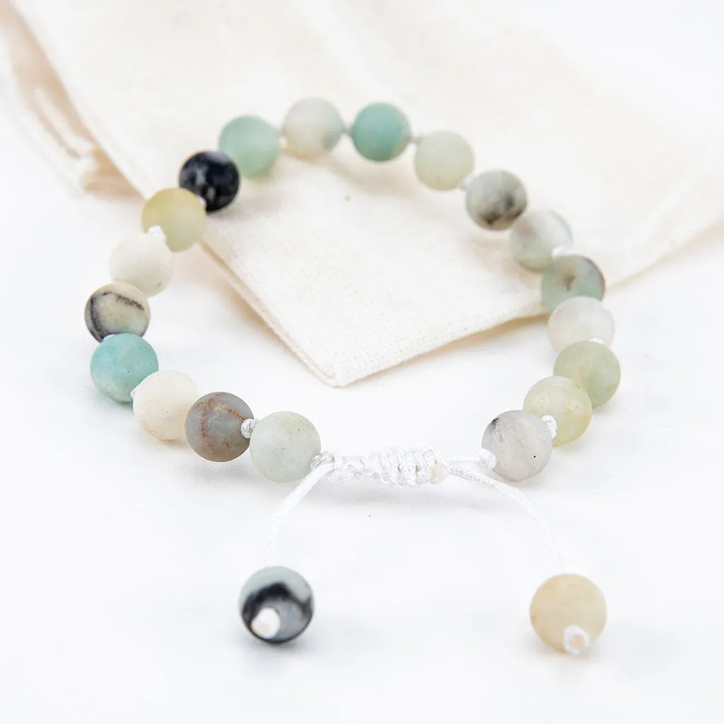 Adjustable Matte Amazonite Bracelet