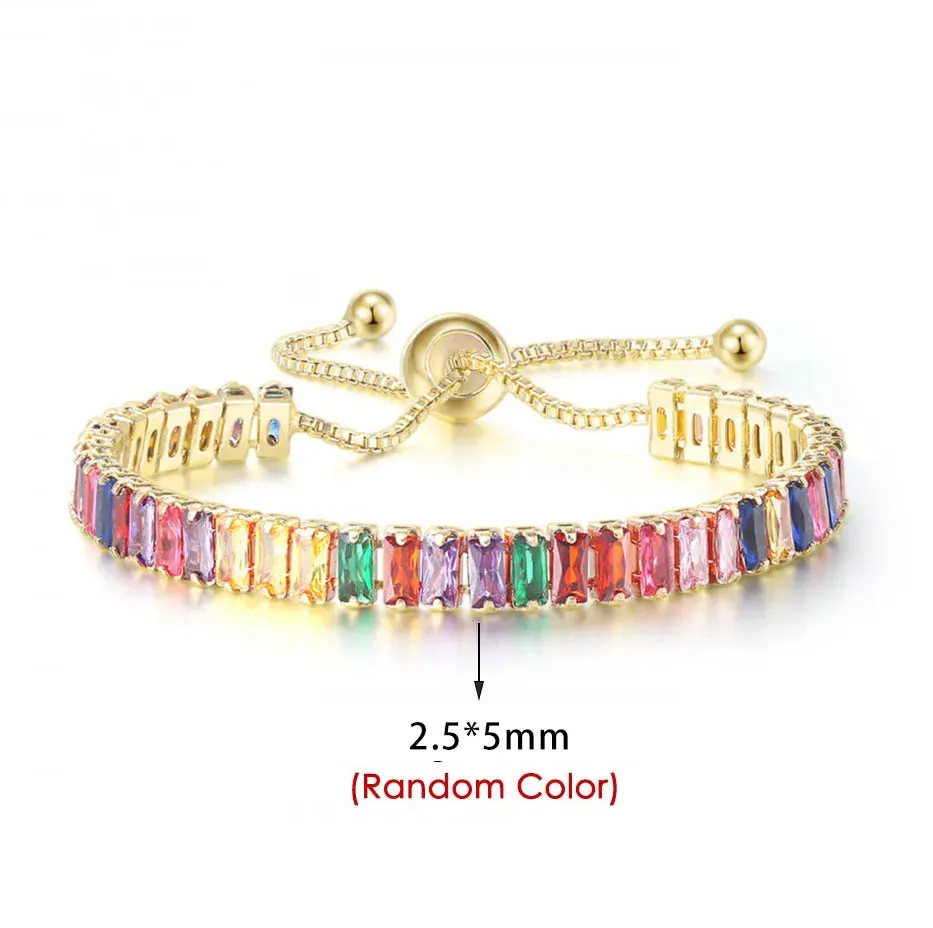 Adjustable Multicolor Charm Bracelet