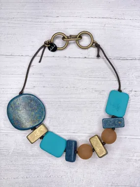 Alisha D Resin Disc Statement Necklace