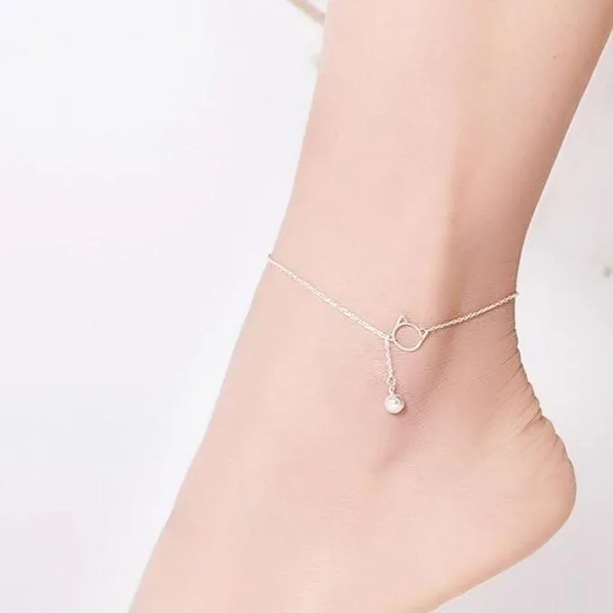 Anklets Charm Jewelry - Ball and Cat - SCT003