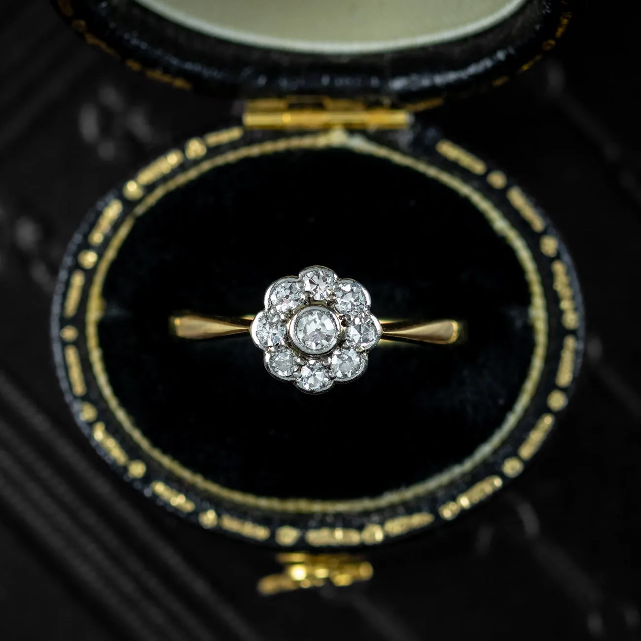 Antique Edwardian Diamond Daisy Cluster Ring