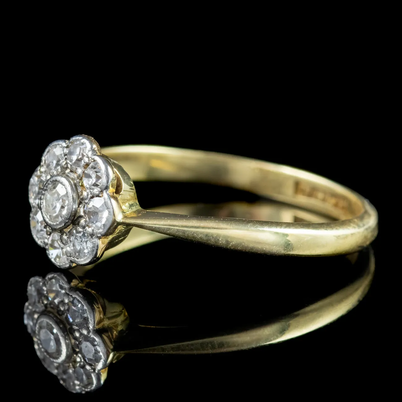 Antique Edwardian Diamond Daisy Cluster Ring