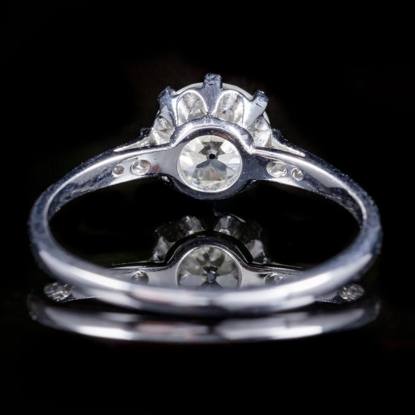 Antique Edwardian Old Cut Diamond Solitaire Ring 1.16ct Diamond