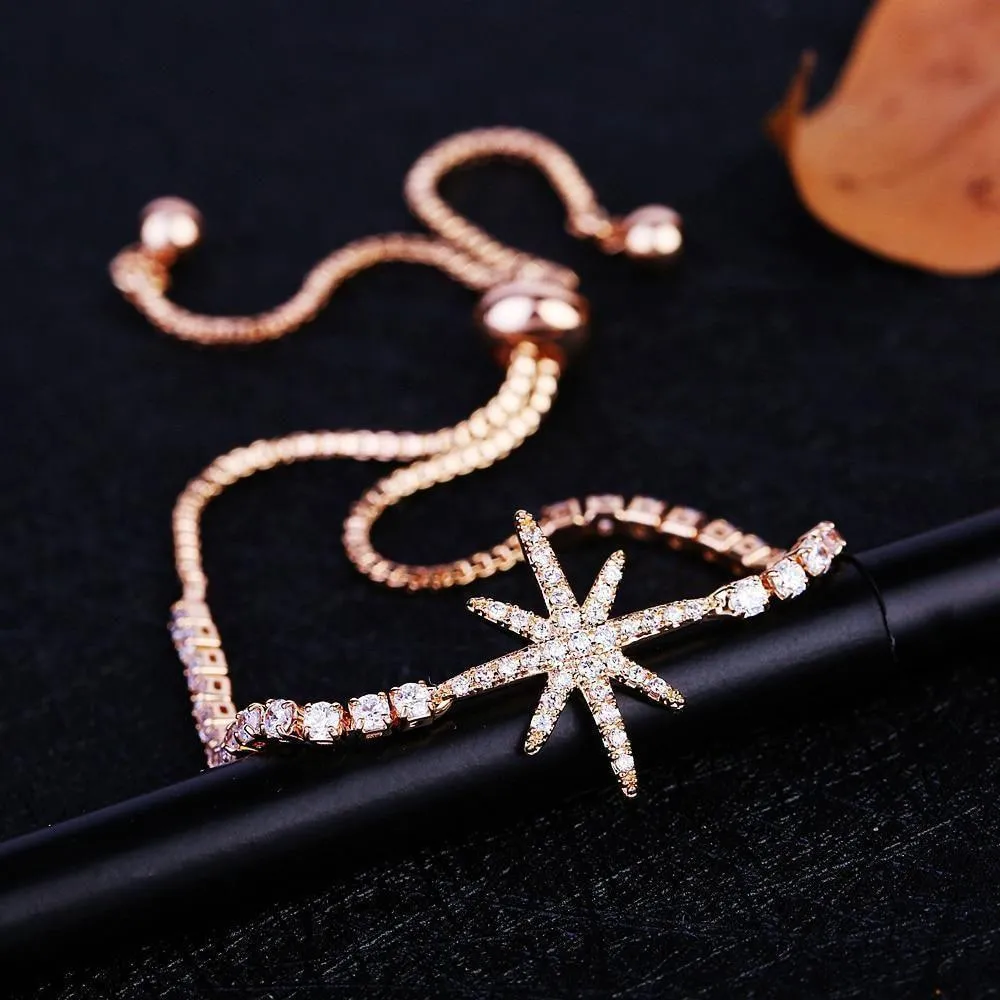 Bracelet Charm Jewelry Trendy Crystal Star Simple Elegant Adjustable Bracelet 2021