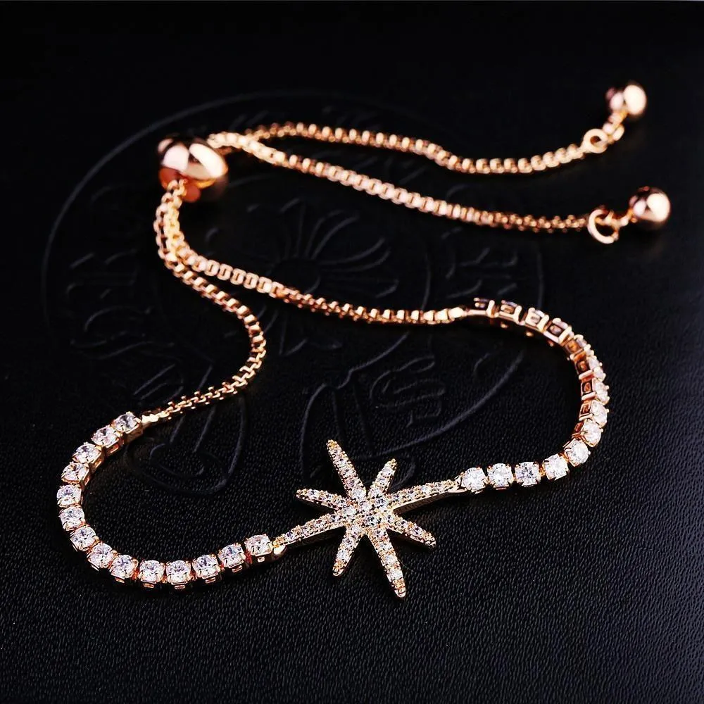 Bracelet Charm Jewelry Trendy Crystal Star Simple Elegant Adjustable Bracelet 2021