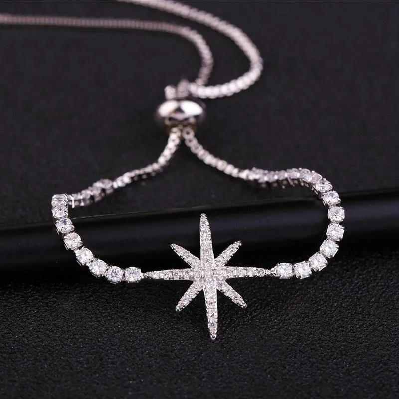 Bracelet Charm Jewelry Trendy Crystal Star Simple Elegant Adjustable Bracelet 2021