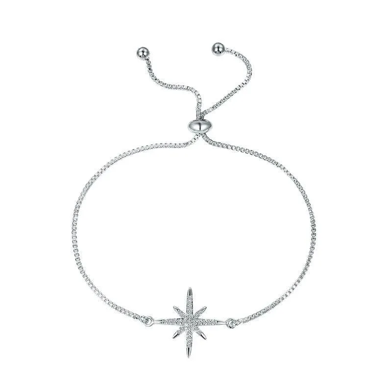 Bracelet Charm Jewelry Trendy Crystal Star Simple Elegant Adjustable Bracelet 2021