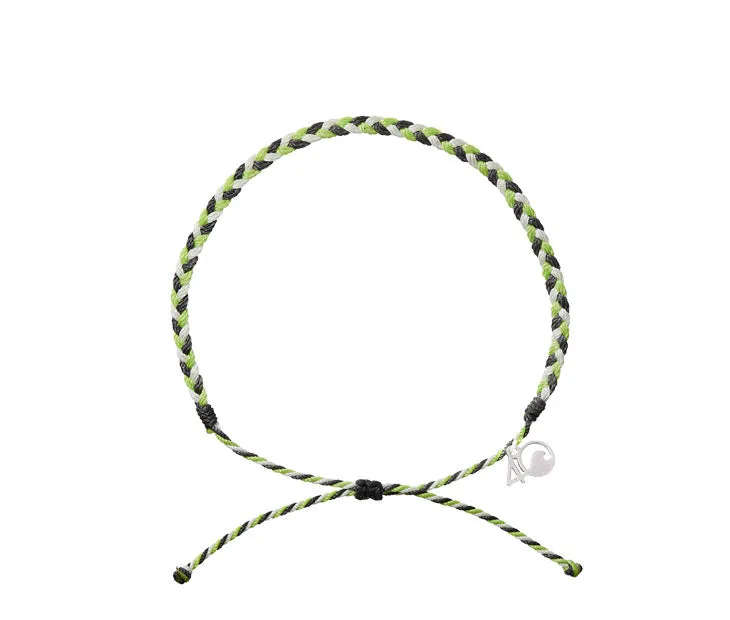 Braided Anklet in Electric Green