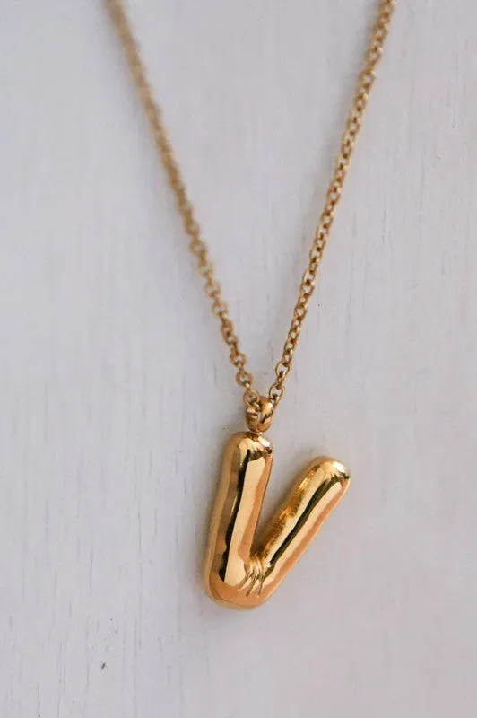 Bubble Initial Necklaces