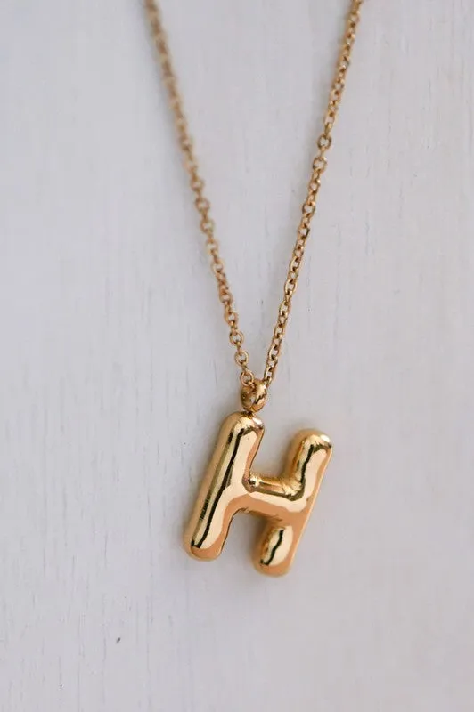 Bubble Initial Necklaces