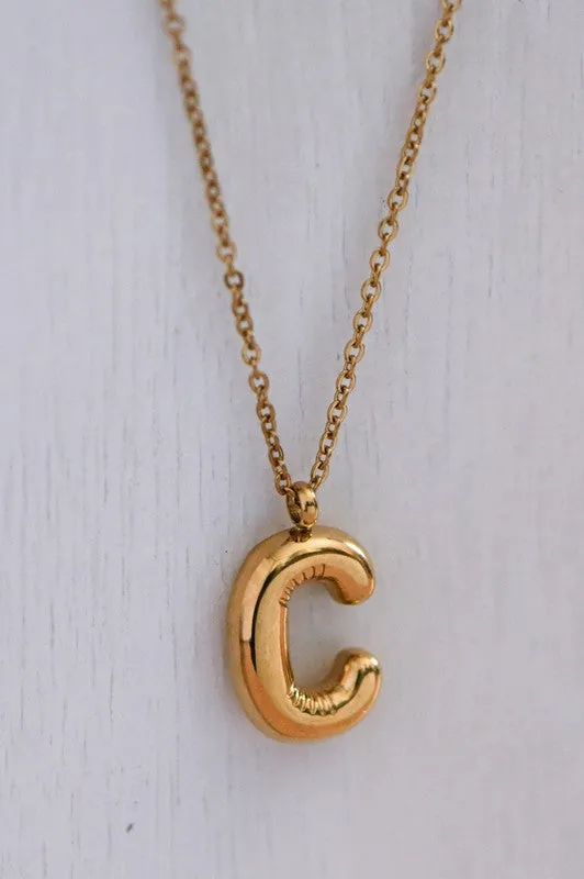 Bubble Initial Necklaces