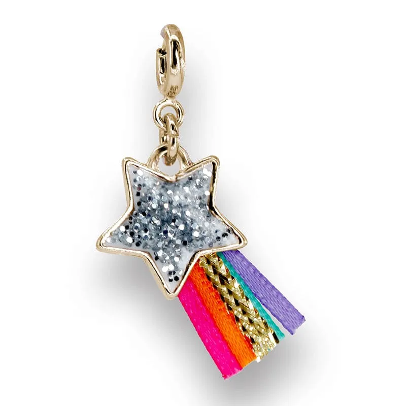 Charmit Gold Glitter Shooting Star Charm - Multicolour