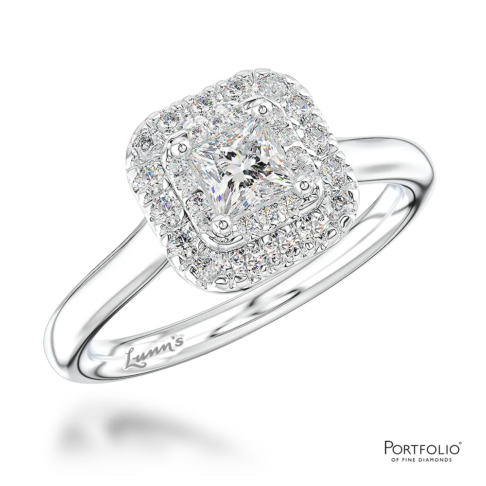 Cluster 0.32ct G VS2 Diamond Platinum Ring