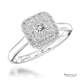 Cluster 0.32ct G VS2 Diamond Platinum Ring