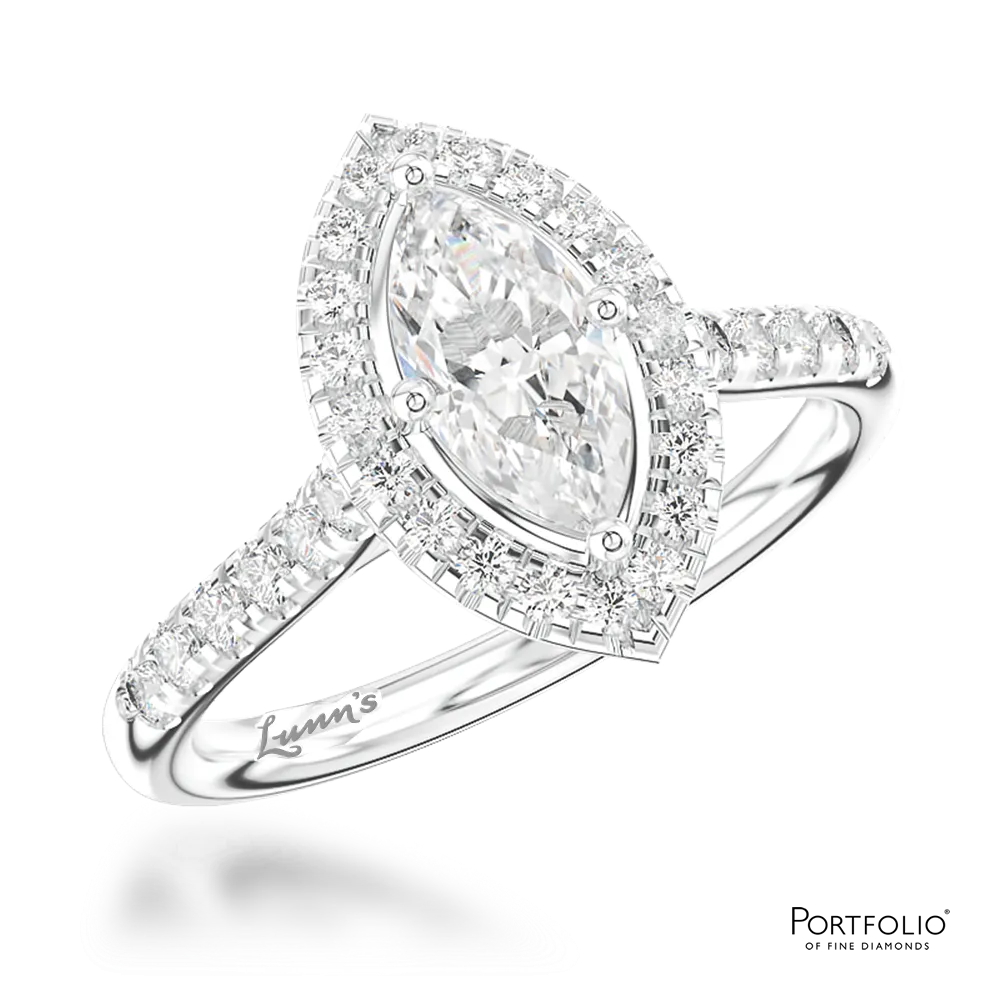 Cluster 0.43ct D VS2 Diamond Platinum Ring