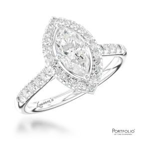 Cluster 0.43ct D VS2 Diamond Platinum Ring