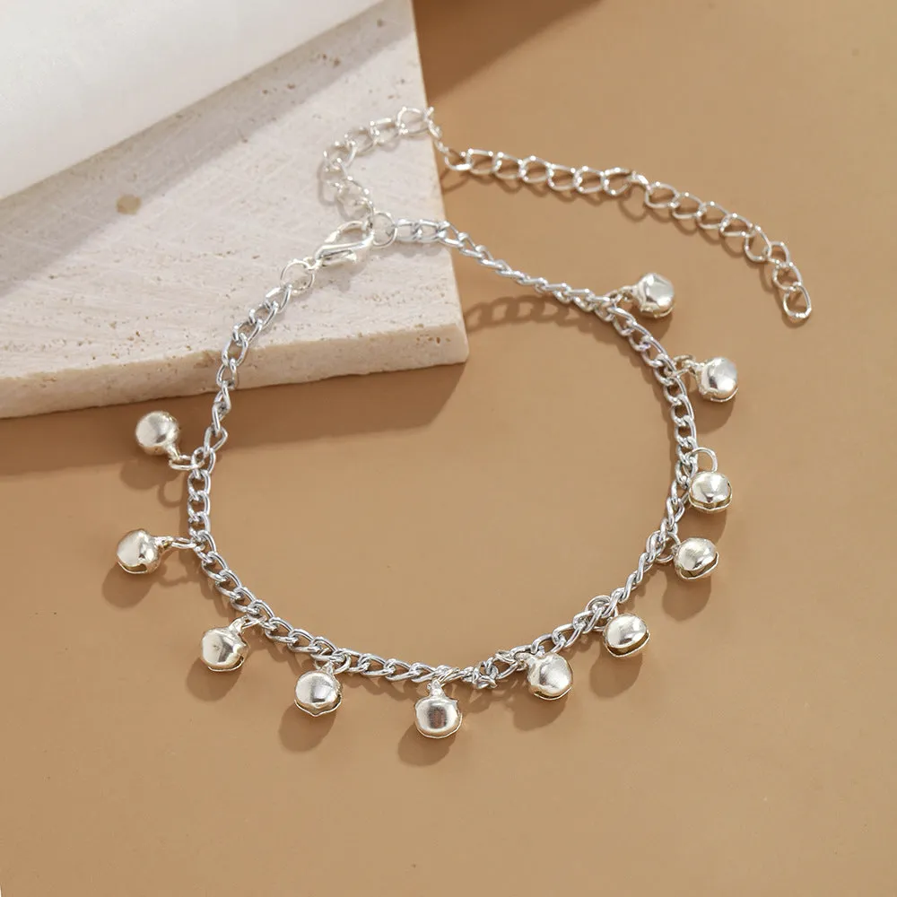 Cute Feet Jewelry Wholesale Zinc Alloy Bell Charms Anklets