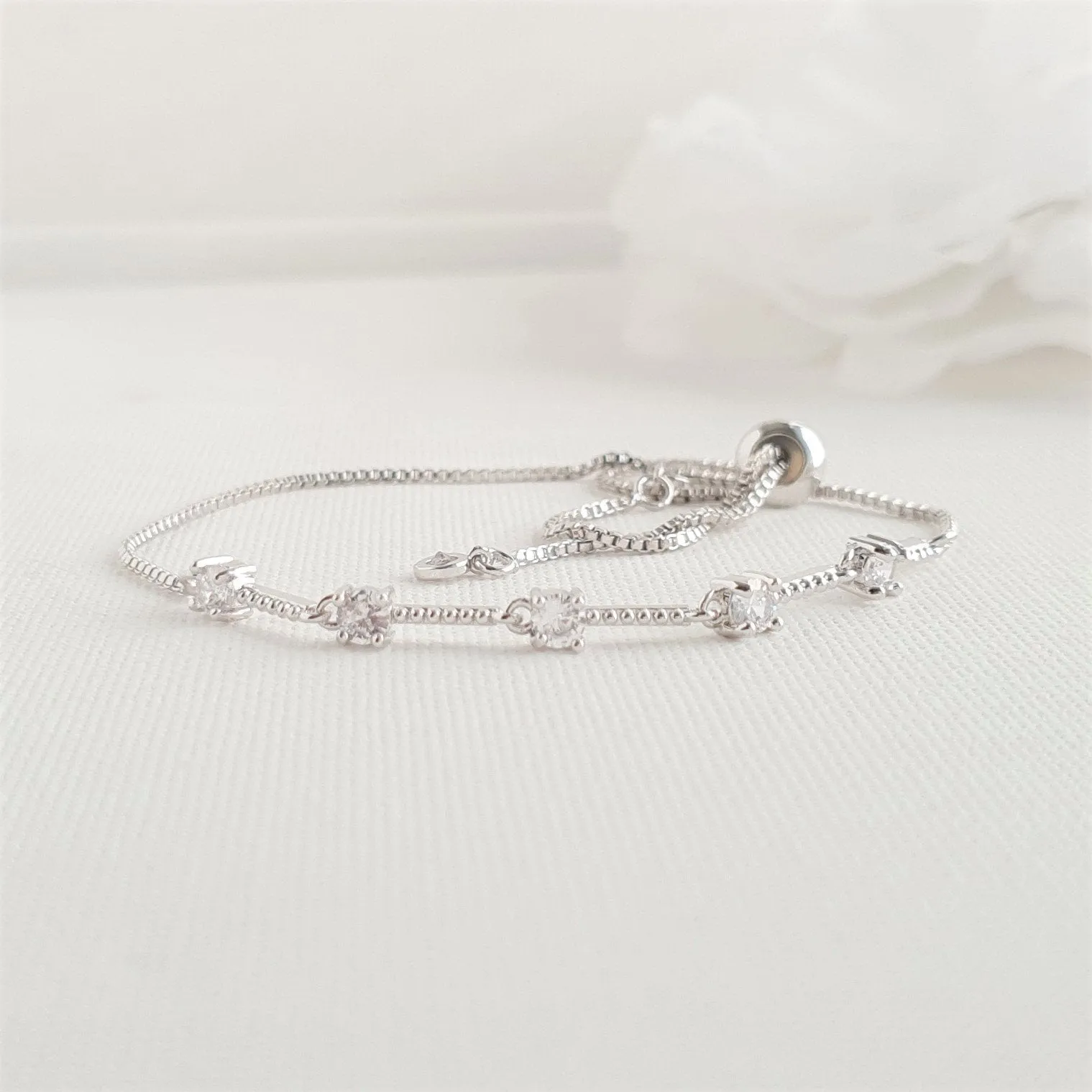 Delicate Bridal Bracelet in Gold for Brides & Bridesmaids- Ginger