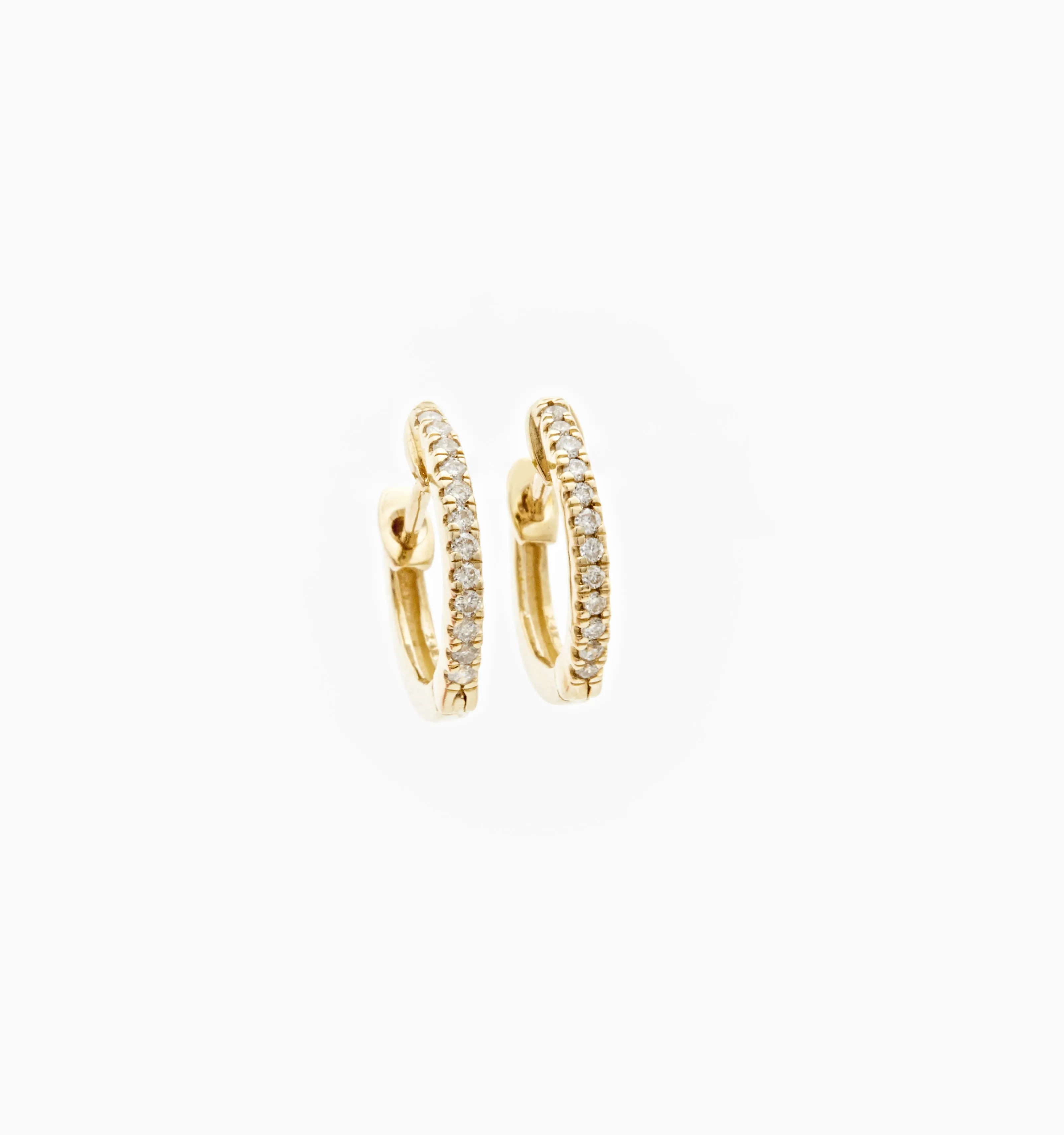 Diamond Gold Hoop Earrings