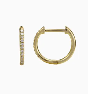 Diamond Gold Hoop Earrings