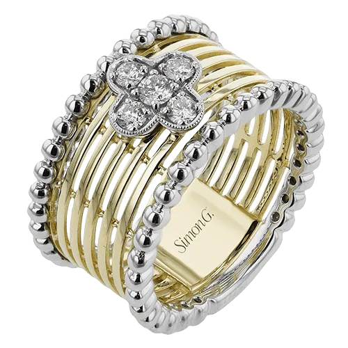 Fashion Ring In 18k Gold With Diamonds