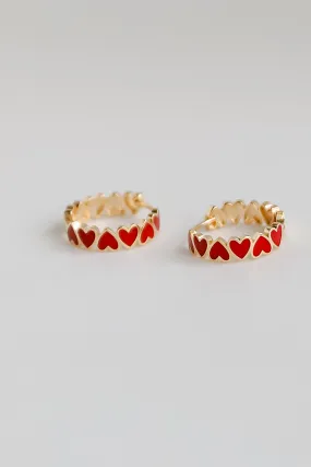 FINAL SALE - Sabrina Heart Mini Hoop Earrings