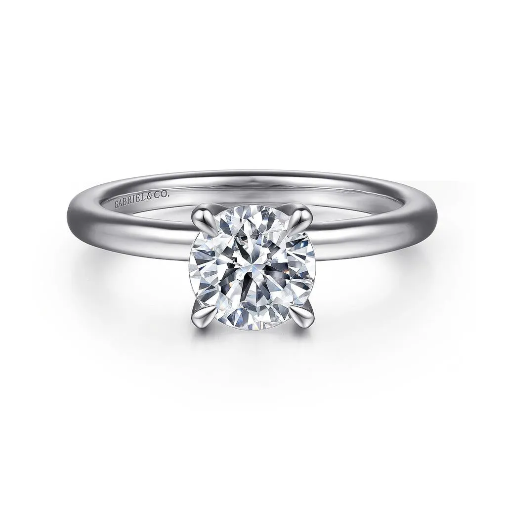 Gabriel & Co. Evelynn - 14K White Gold Round Solitaire Diamond Engagement Setting