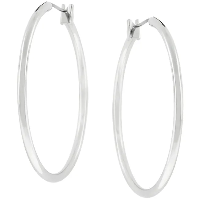 Glem Medium Rose Gold Hoop Earrings | 38mm