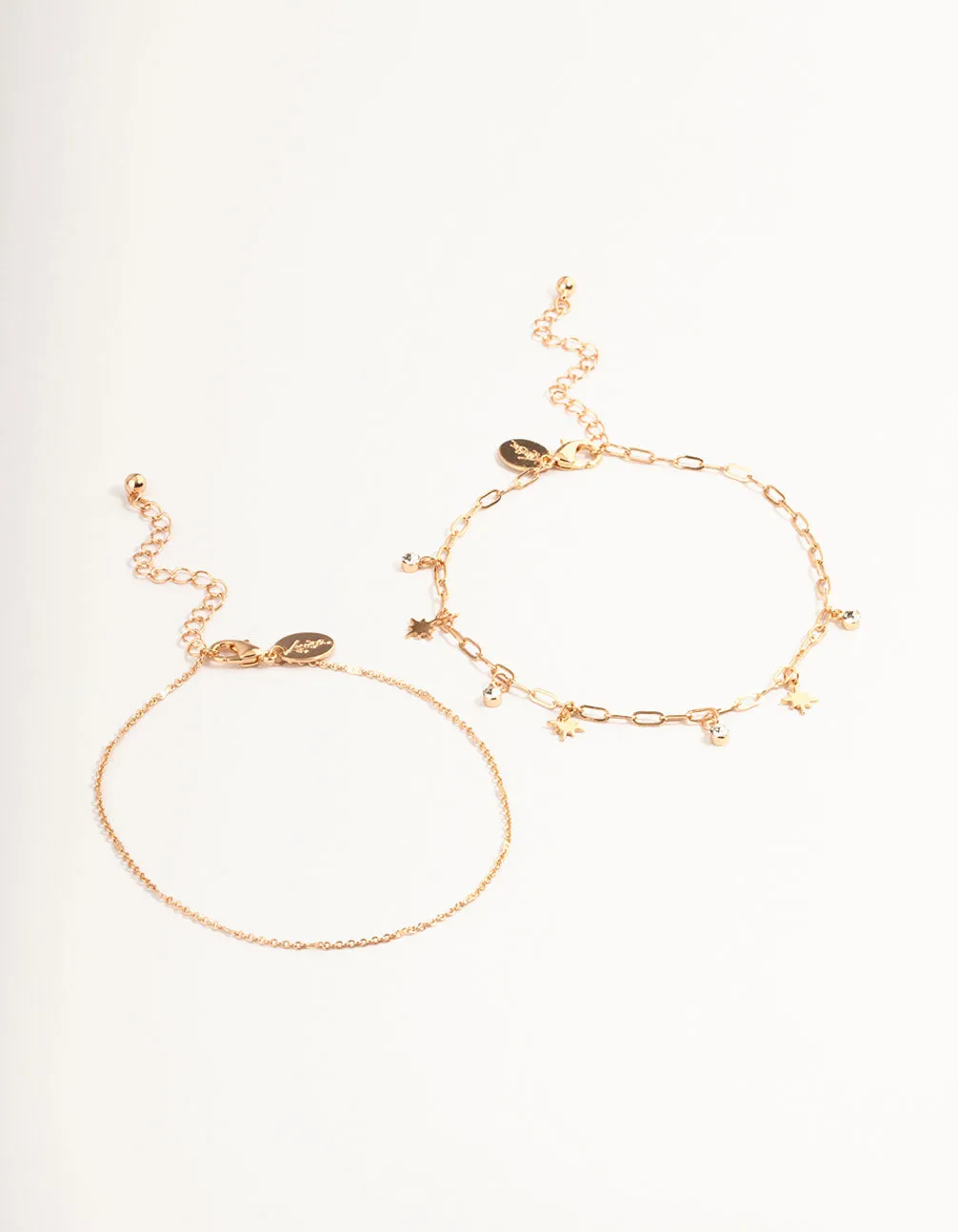 Gold Celestial Diamante Anklet Pack