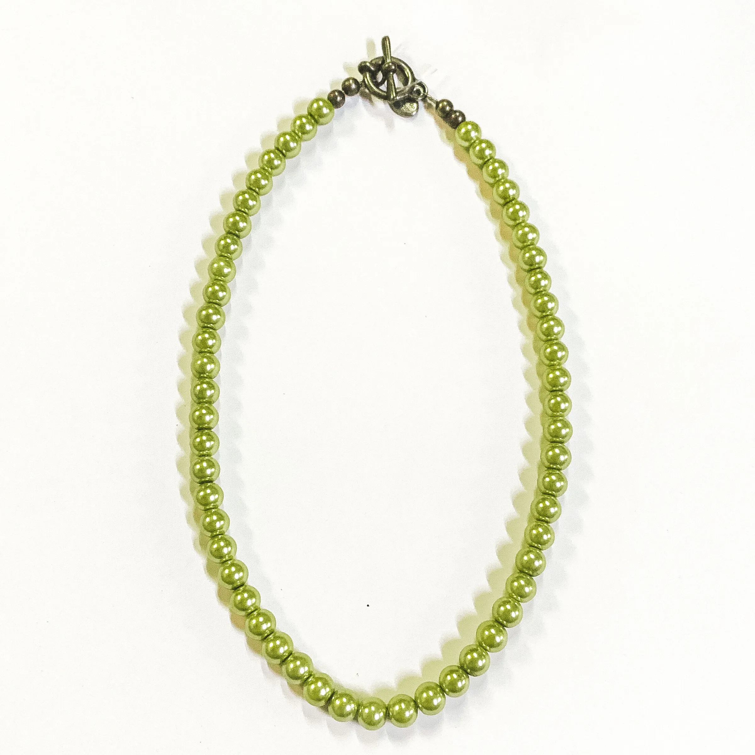 GUG Handmade Pearl Beaded Necklaces in Green and Teal